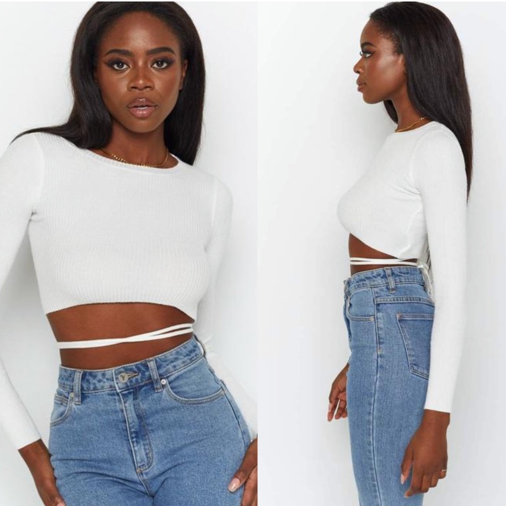 Beginning Boutique Long Sleeve Rib Crop